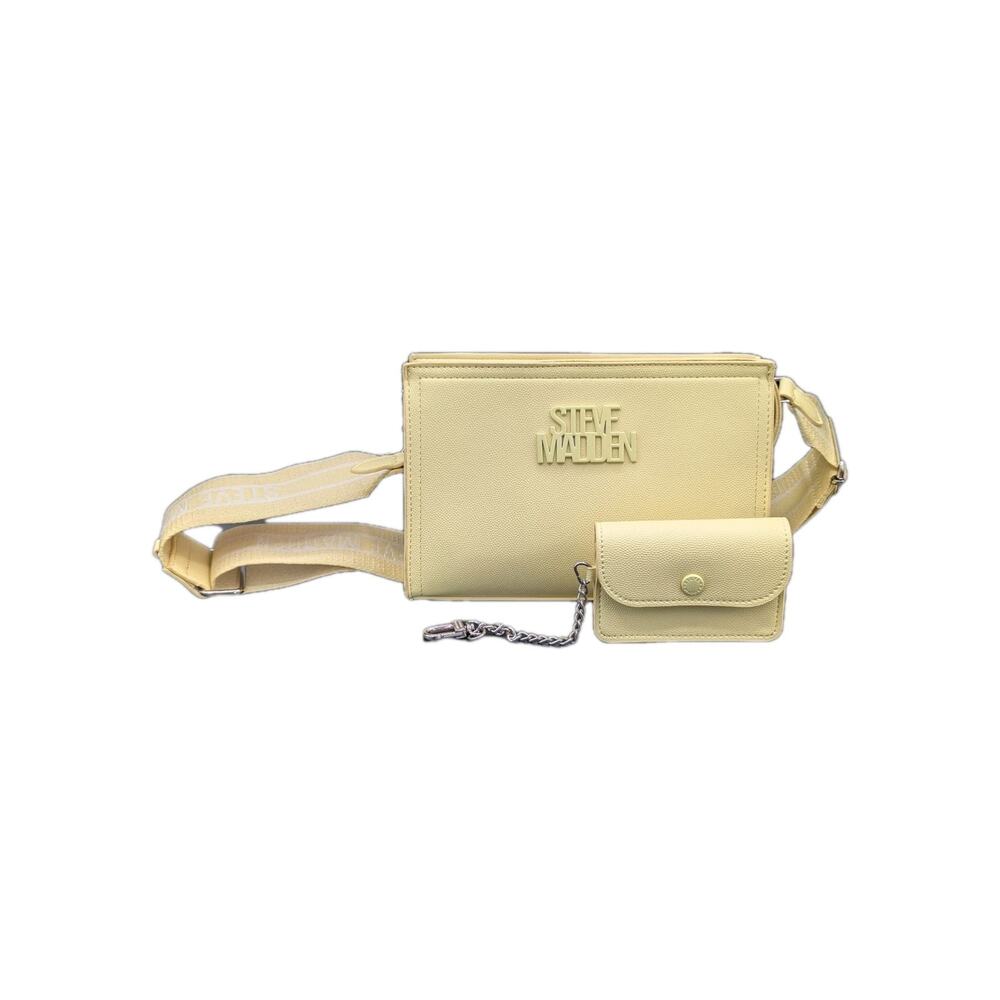 Steve Madden Crossbody Shoulder Purse Fanny Pack Coin Pouch Yellow Logo Strap